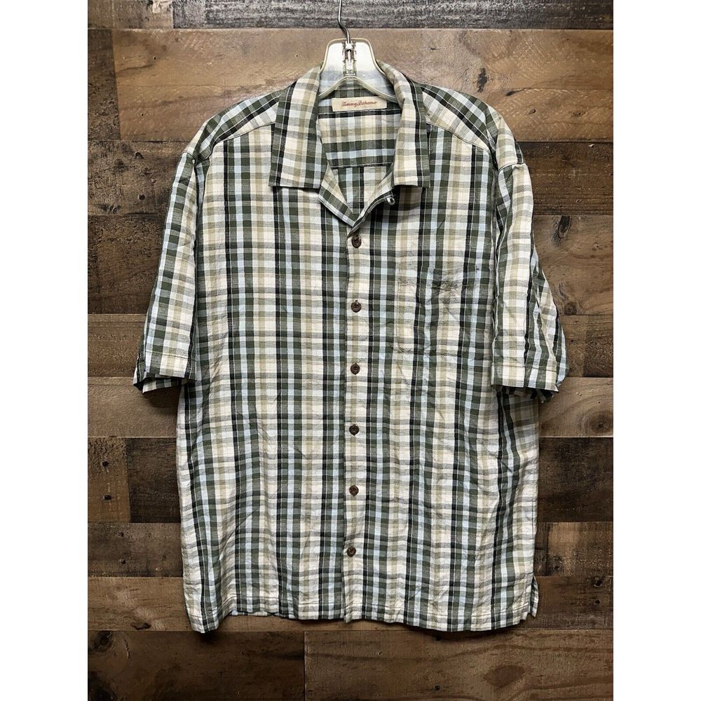 Tommy Bahama Men's Short Sleeve Button Up Size Medium‎ *100% Silk*